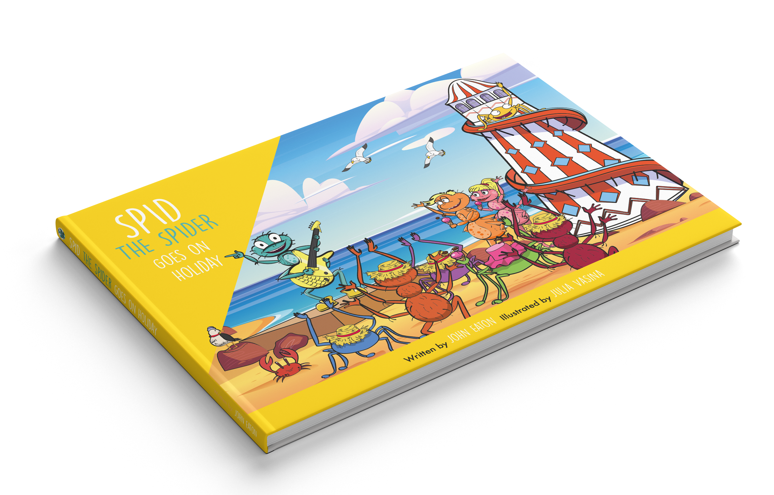 Spid goes on holiday book mockup