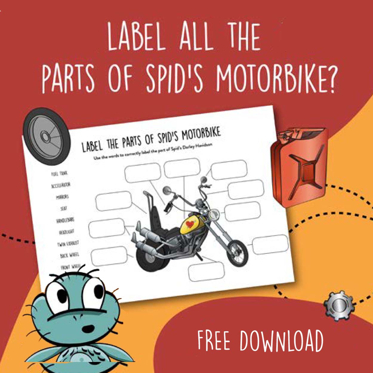 Name the Parts of a Motorbike